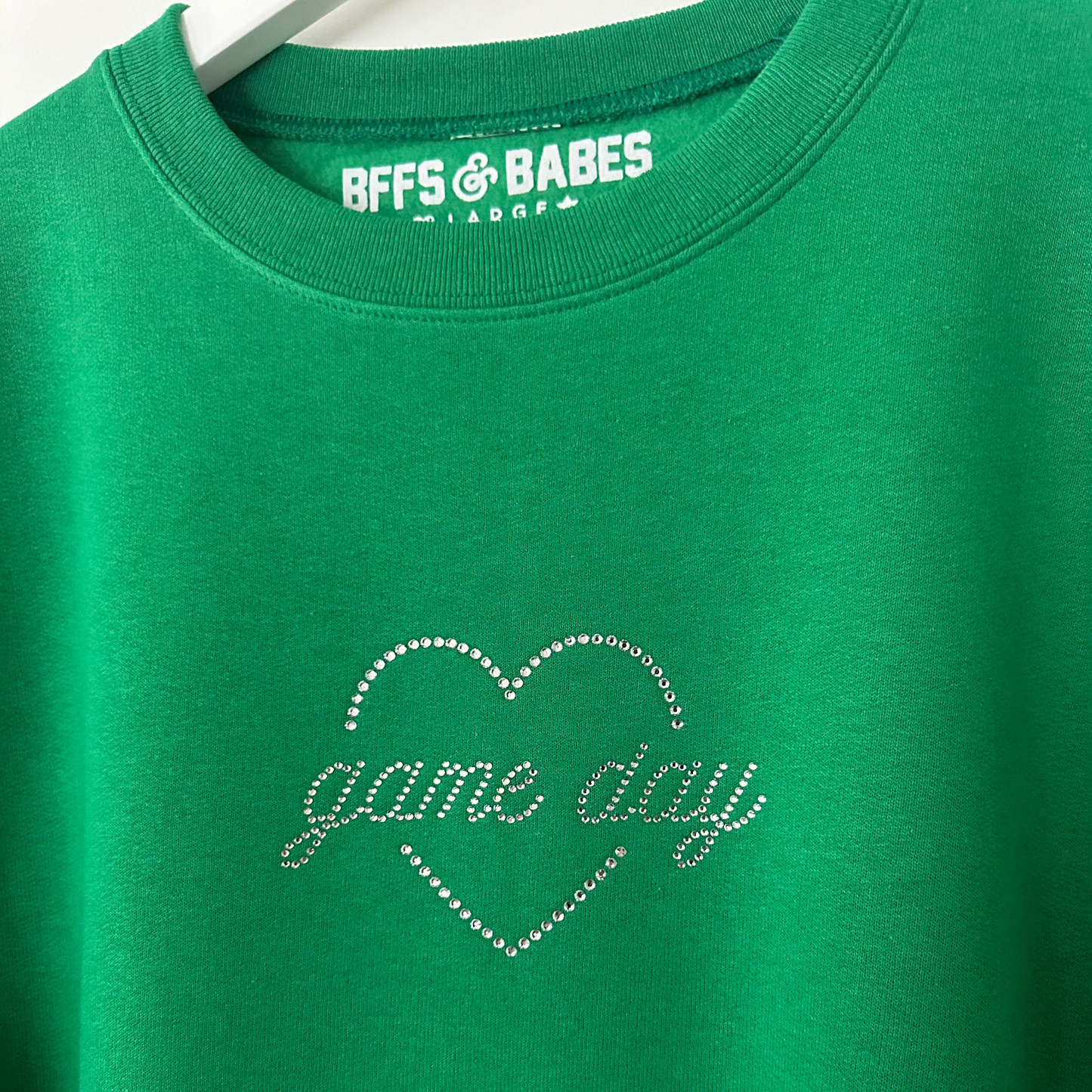 GAME DAY SHINE ♡ rhinestone sweatshirt