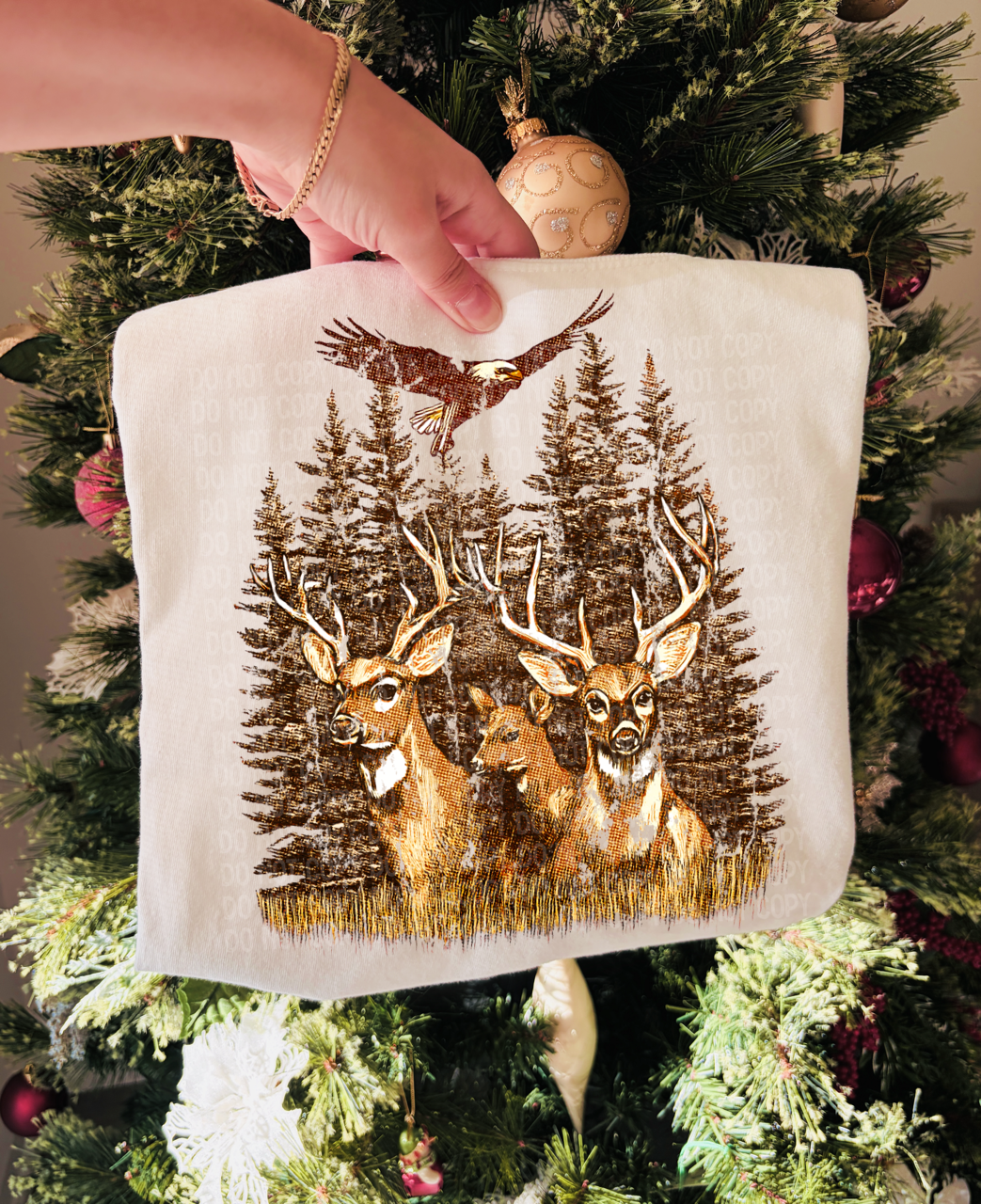 Deer and eagle