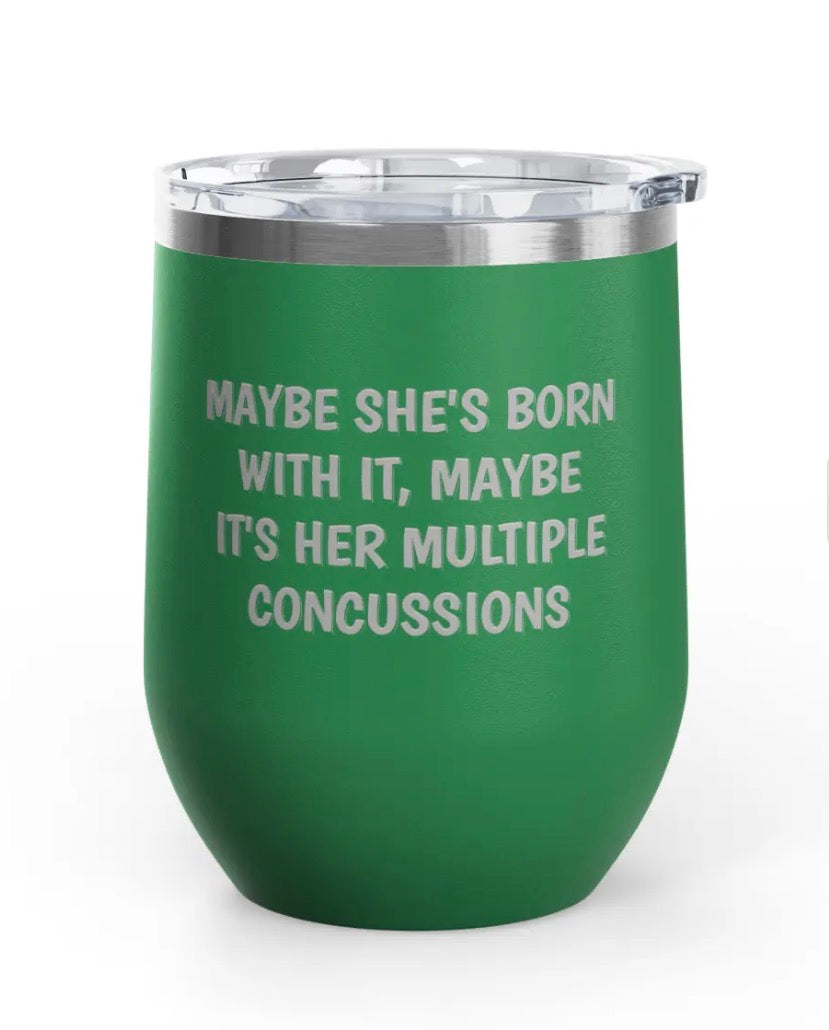 Wine Tumbler - 12 oz. - Concussions - Engraved