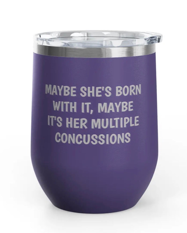 Wine Tumbler - 12 oz. - Concussions - Engraved