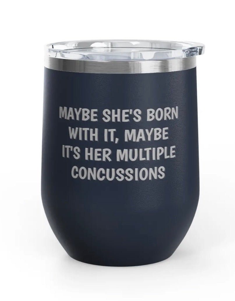 Wine Tumbler - 12 oz. - Concussions - Engraved