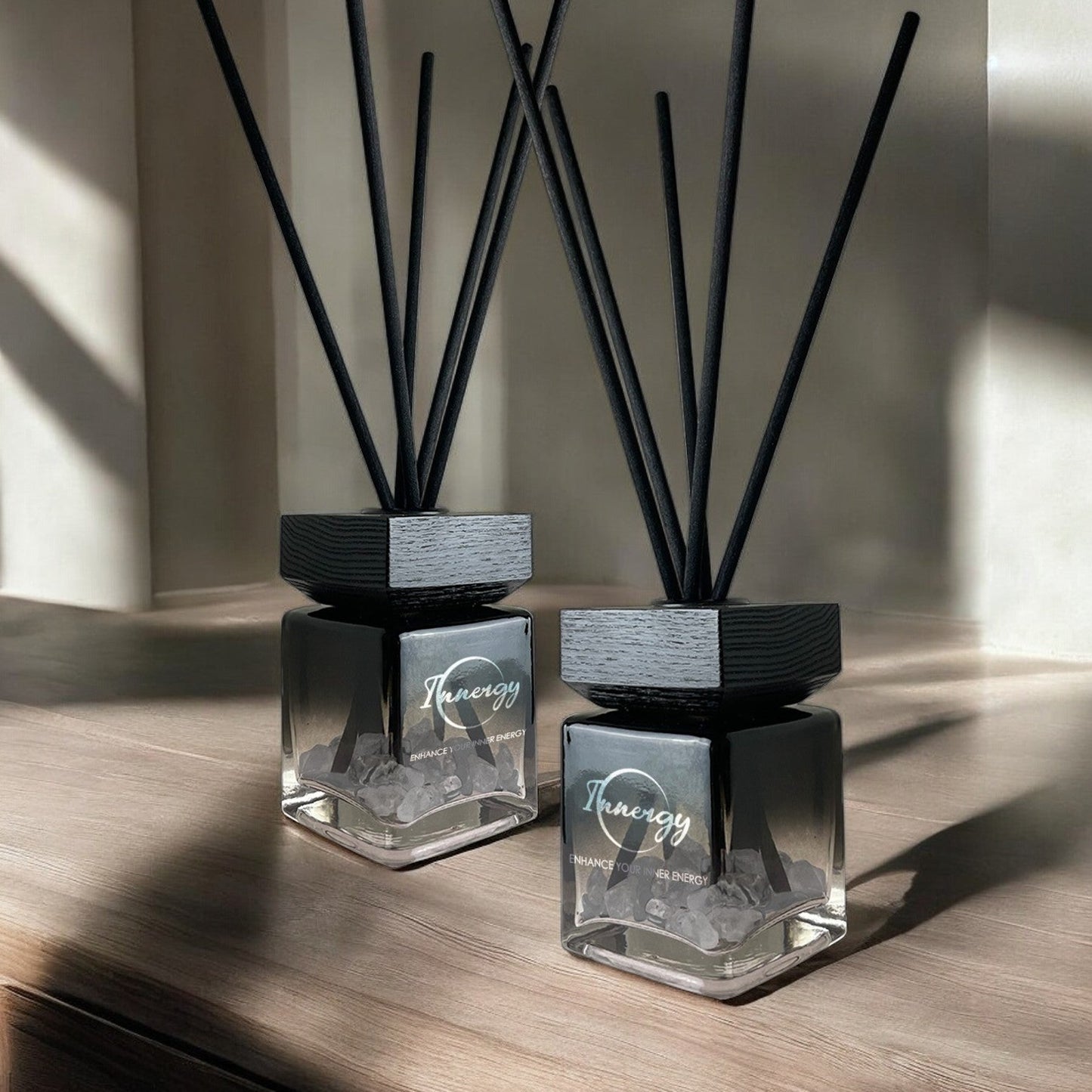 Moonlight Garden Crystal-Enhanced Reed Oil Diffuser, 3oz/100ml