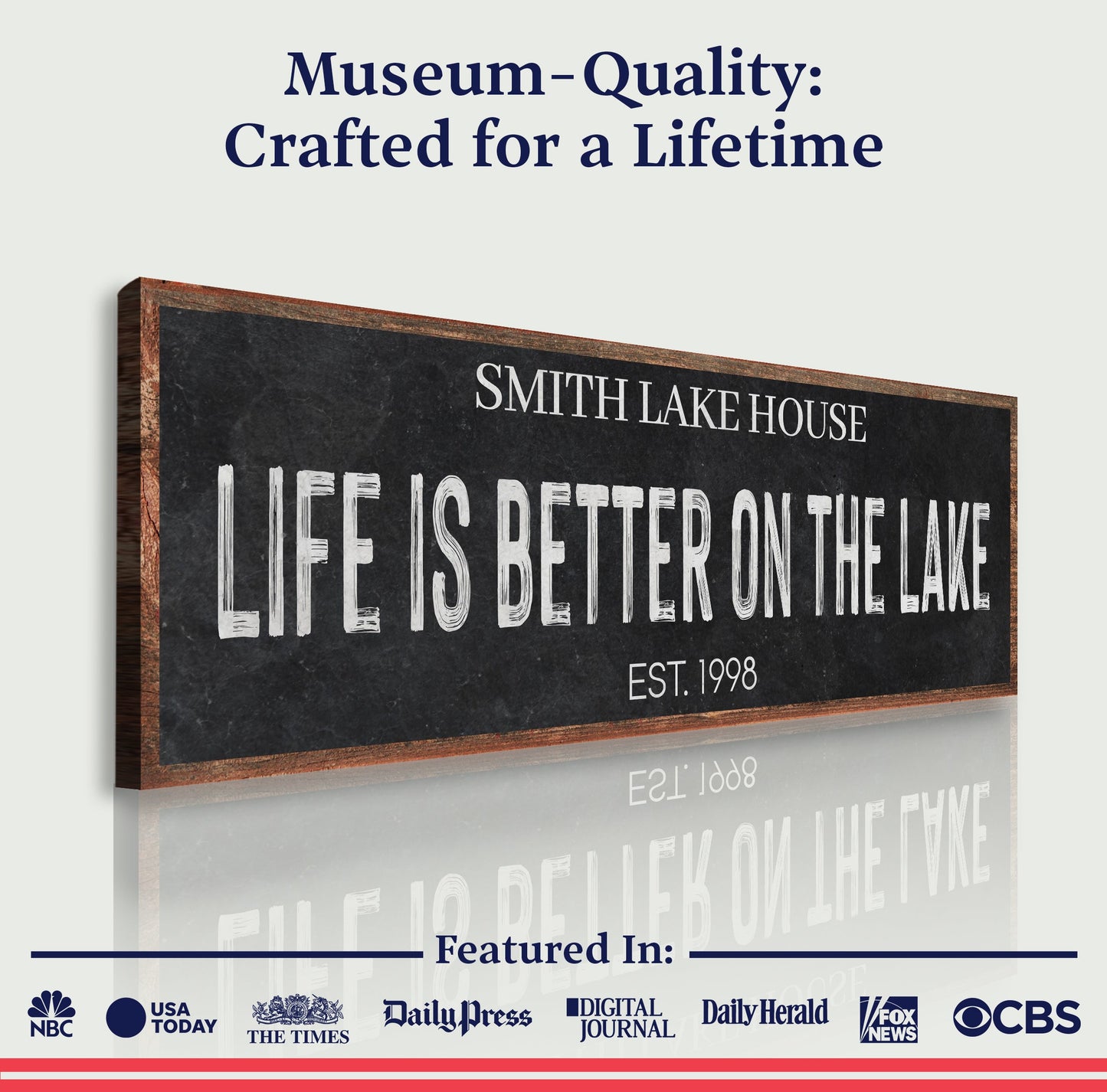 Life Is Better On The Lake Sign III