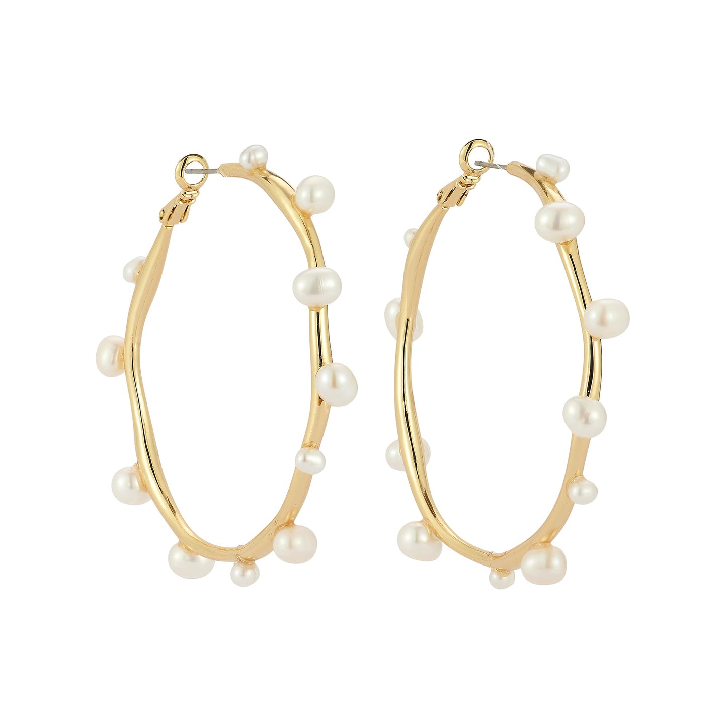 Isla Pearl Hoop Earrings