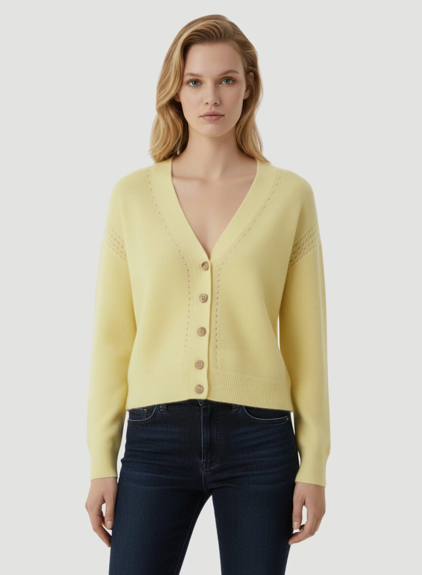 Cashmere Silk V-Neck Cardigan