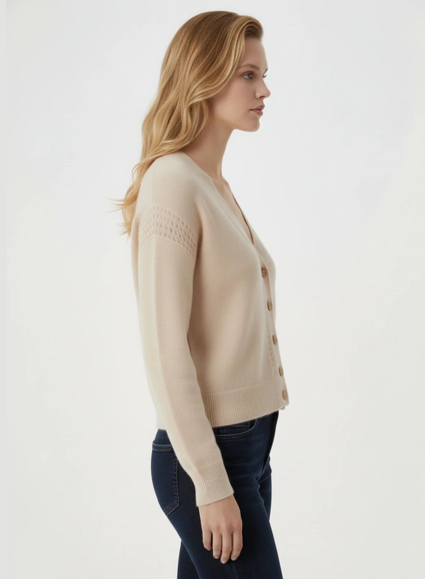 Cashmere Silk V-Neck Cardigan