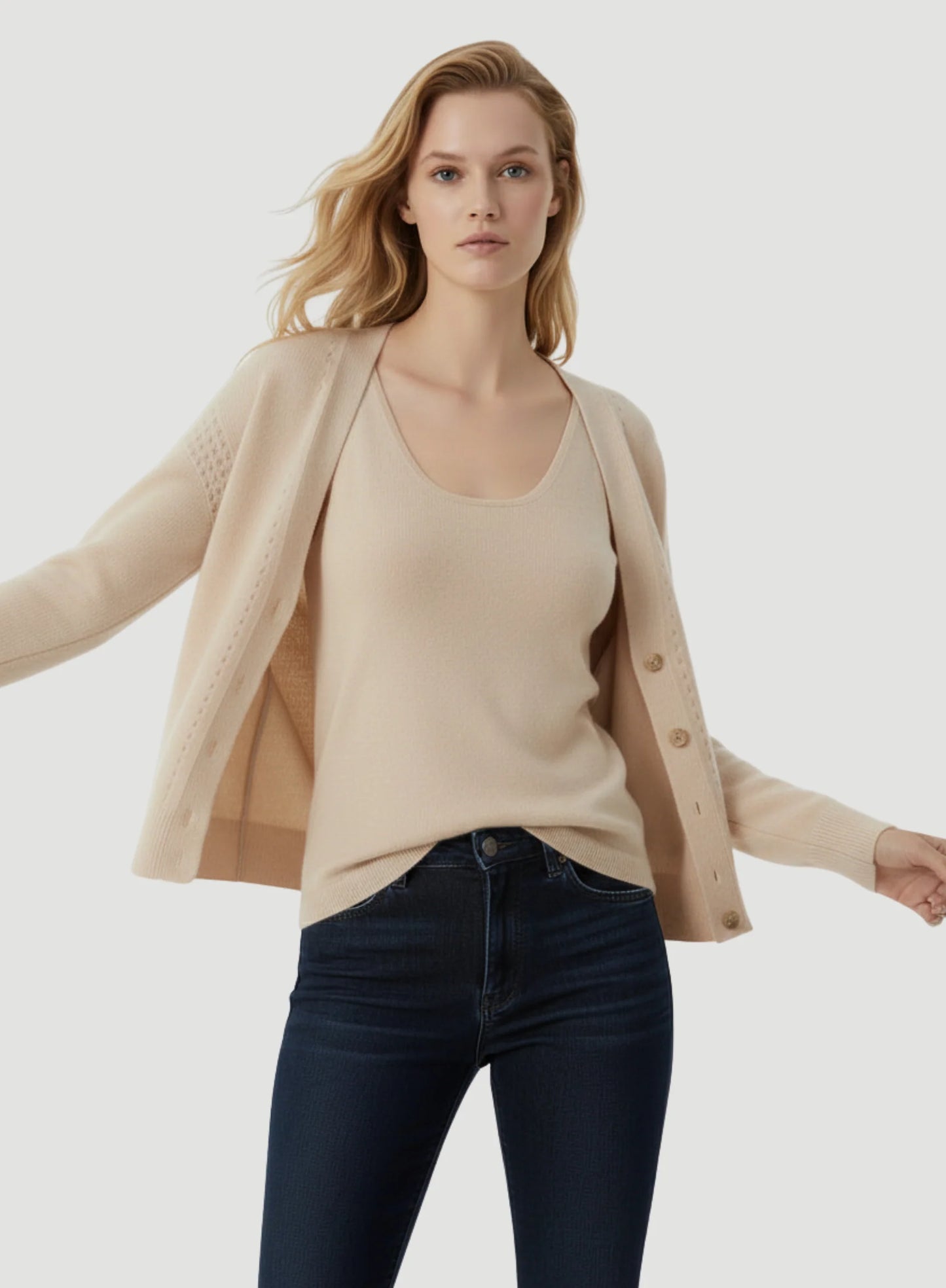 Cashmere Silk V-Neck Cardigan