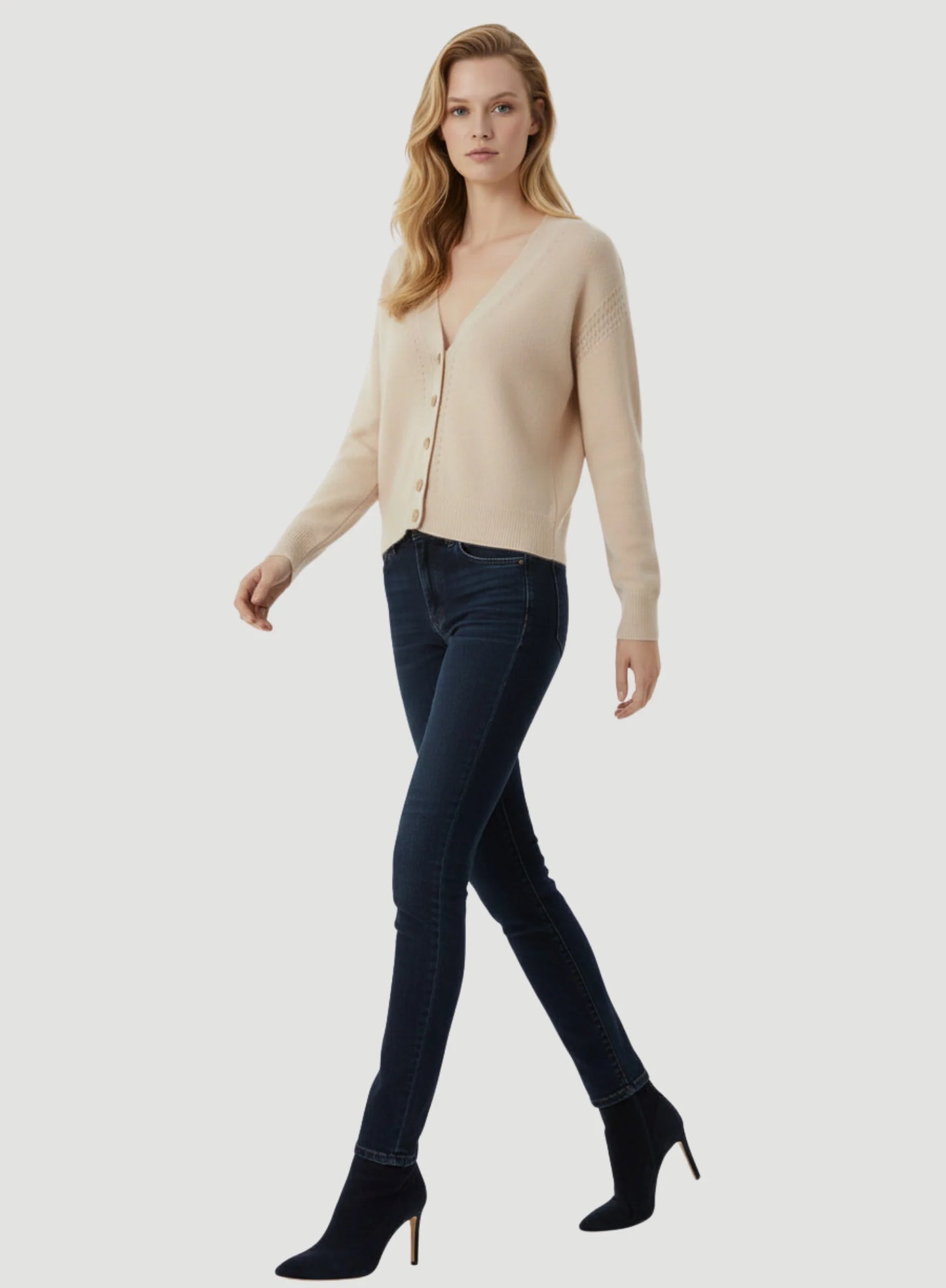 Cashmere Silk V-Neck Cardigan