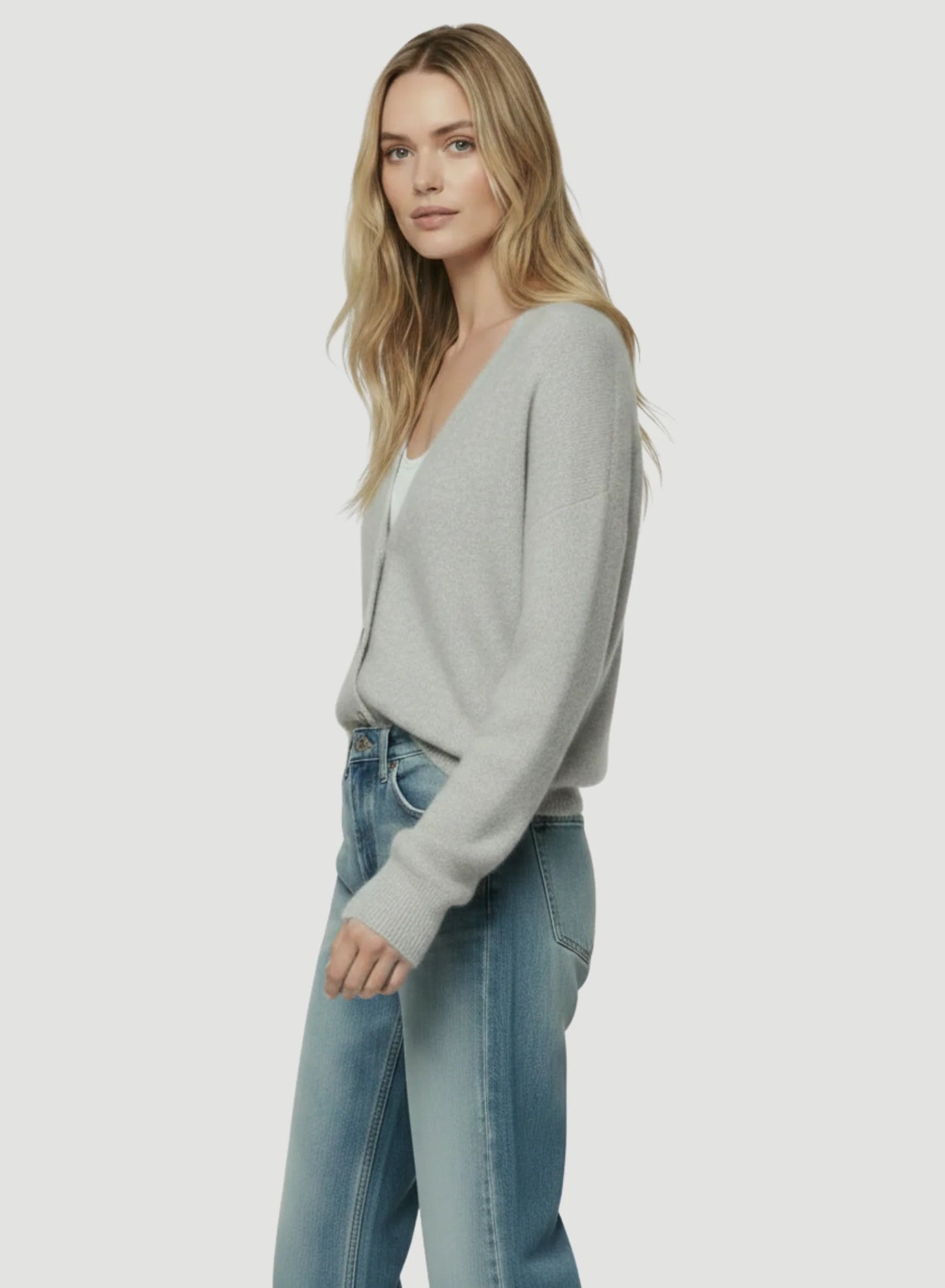 Cashmere Silk V-Neck Cardigan