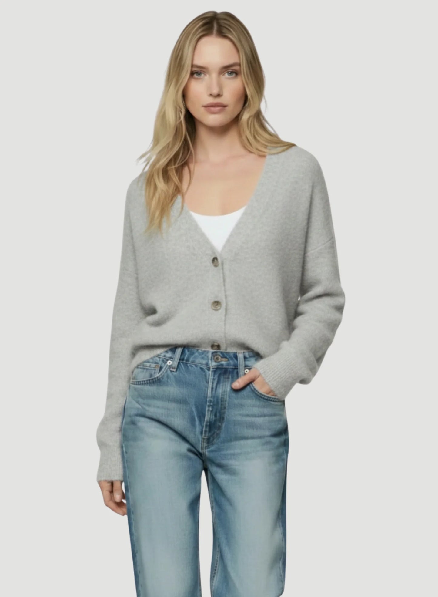 Cashmere Silk V-Neck Cardigan