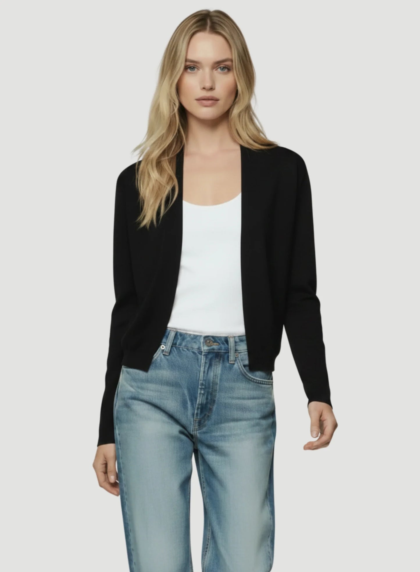 Cashmere Seamless Open Cardigan