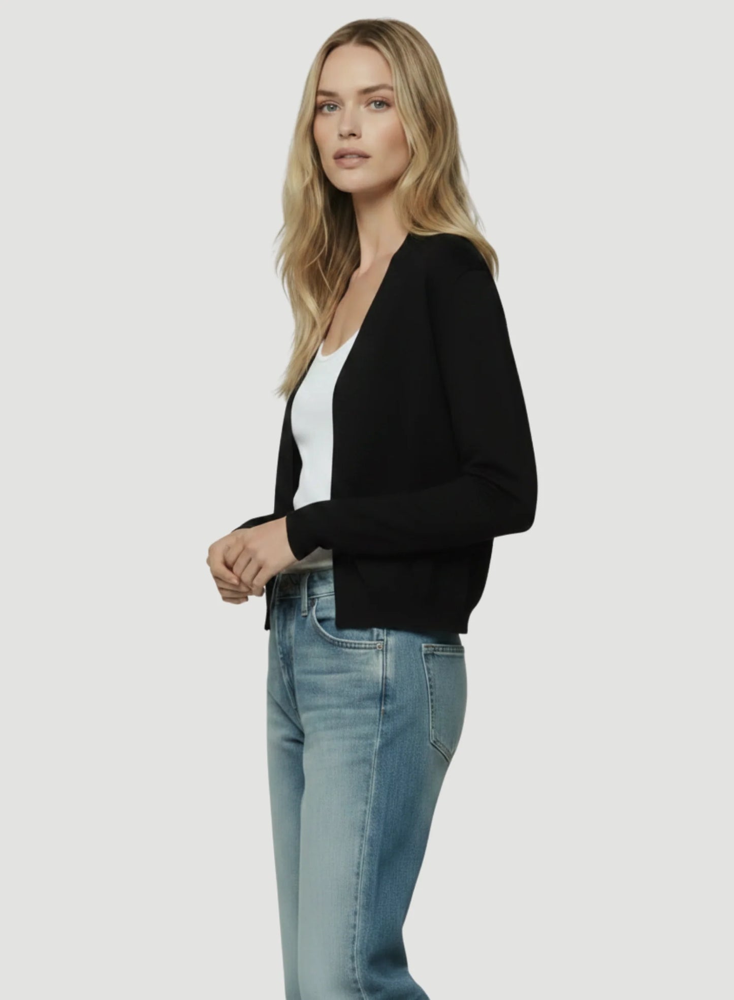 Cashmere Seamless Open Cardigan