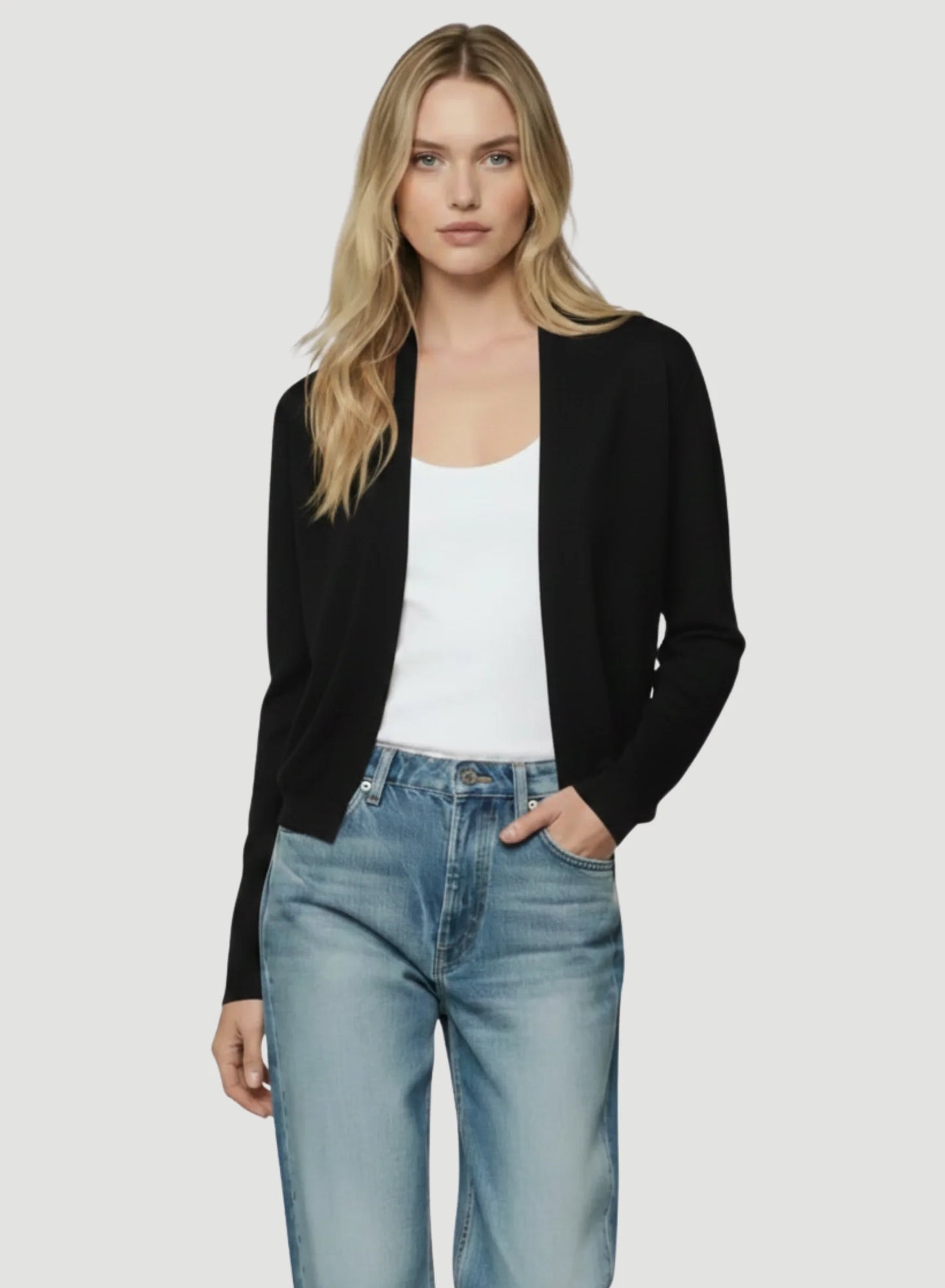 Cashmere Seamless Open Cardigan
