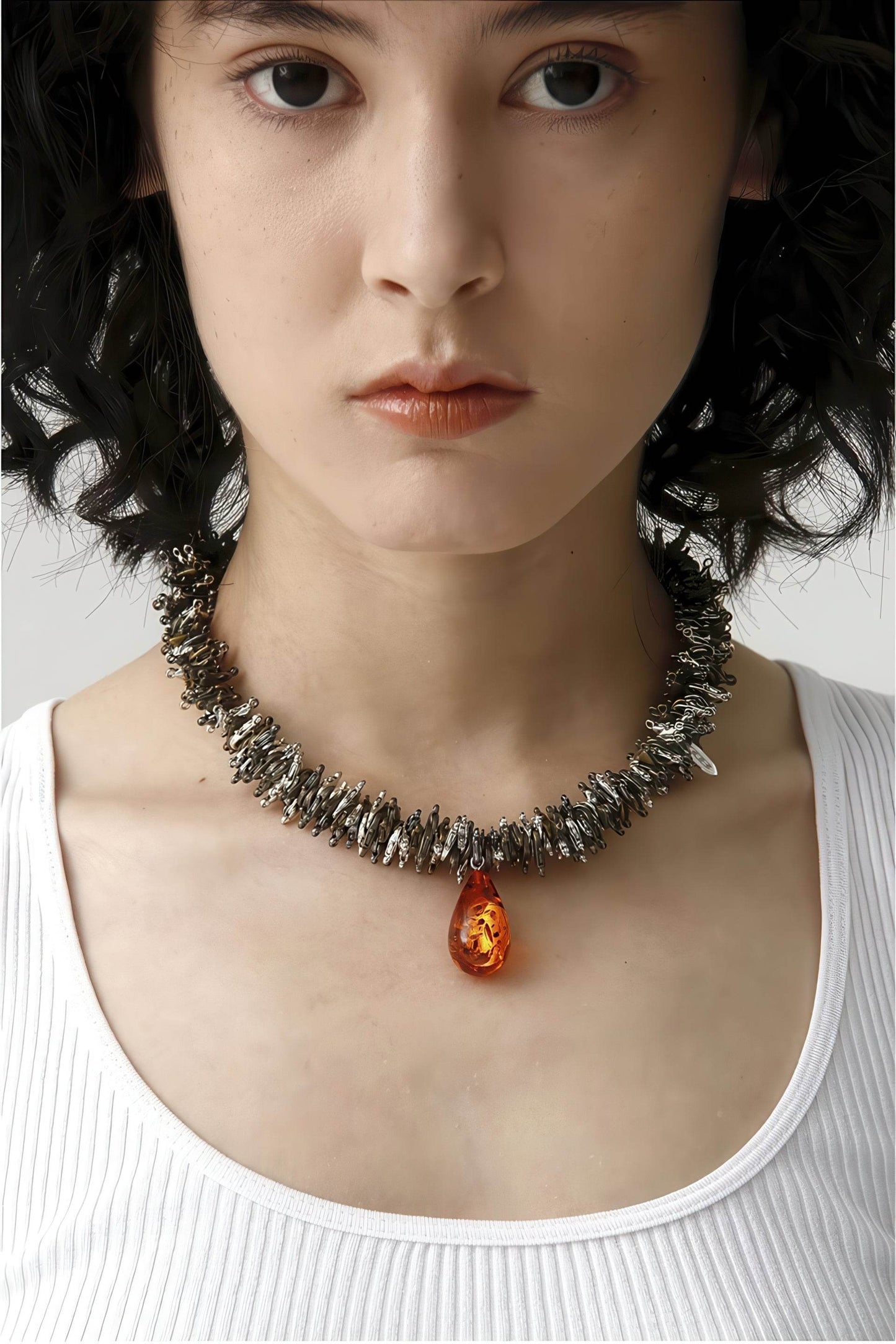 Amber Pendant Necklace