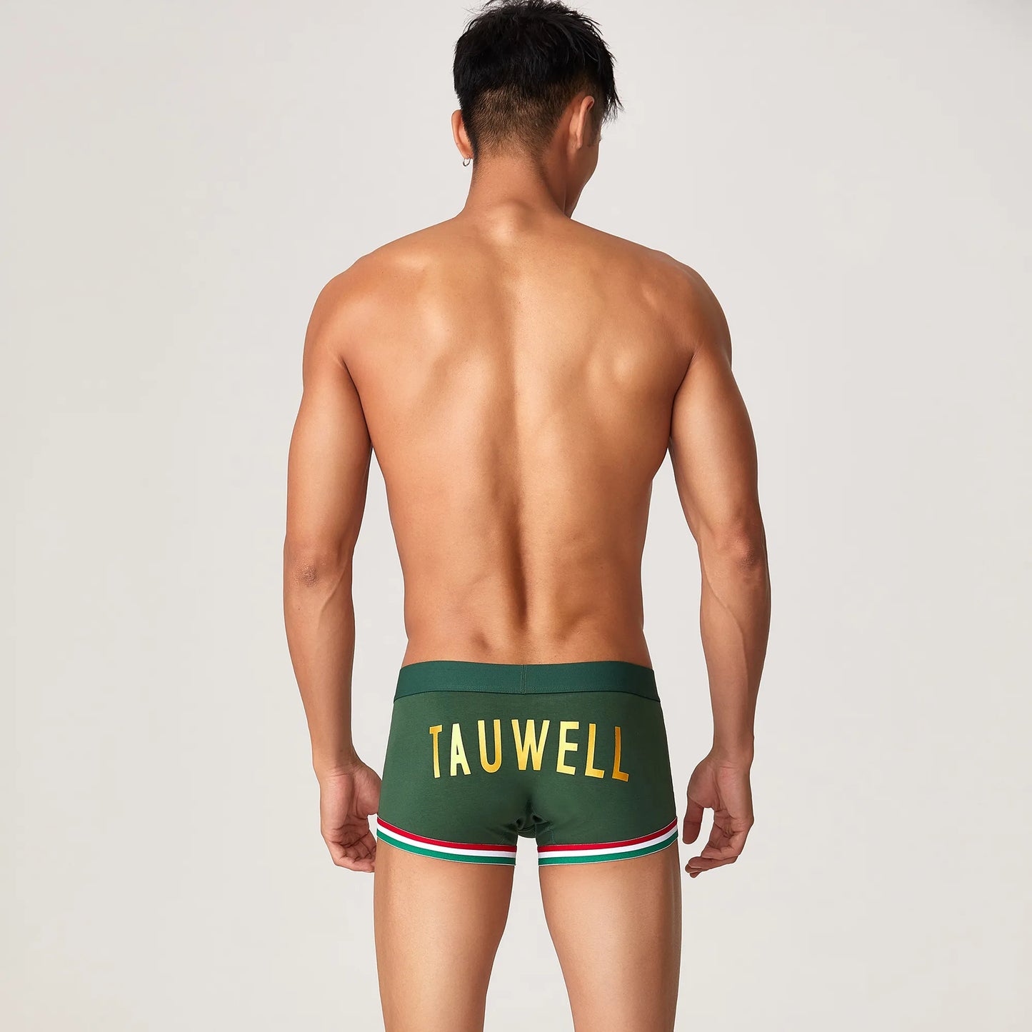Men’s Cotton Boxer Briefs – Solid Color Streetwear Style