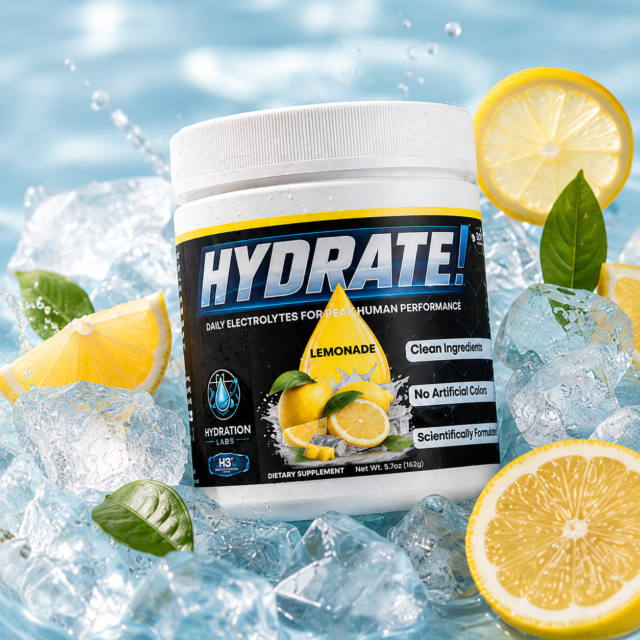 HYDRATE! (Lemonade) Advanced Electrolyte Hydration Powder