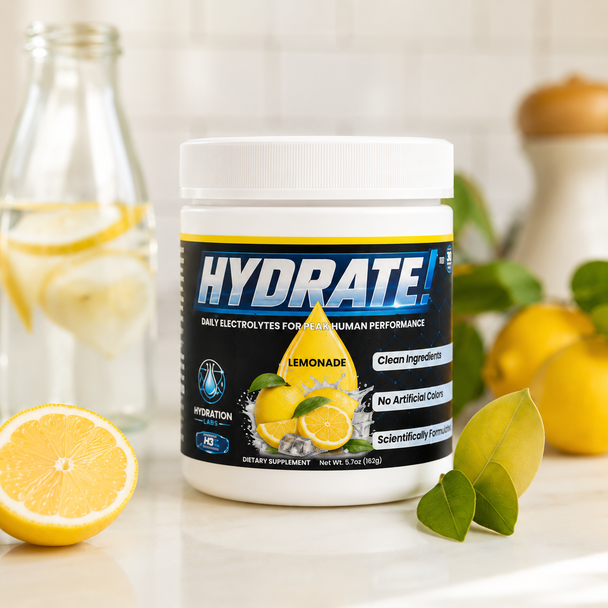 HYDRATE! (Lemonade) Advanced Electrolyte Hydration Powder