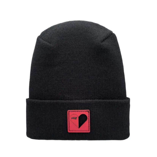 Valentine's Day H Stitch Beanie, You Complete Me, Black
