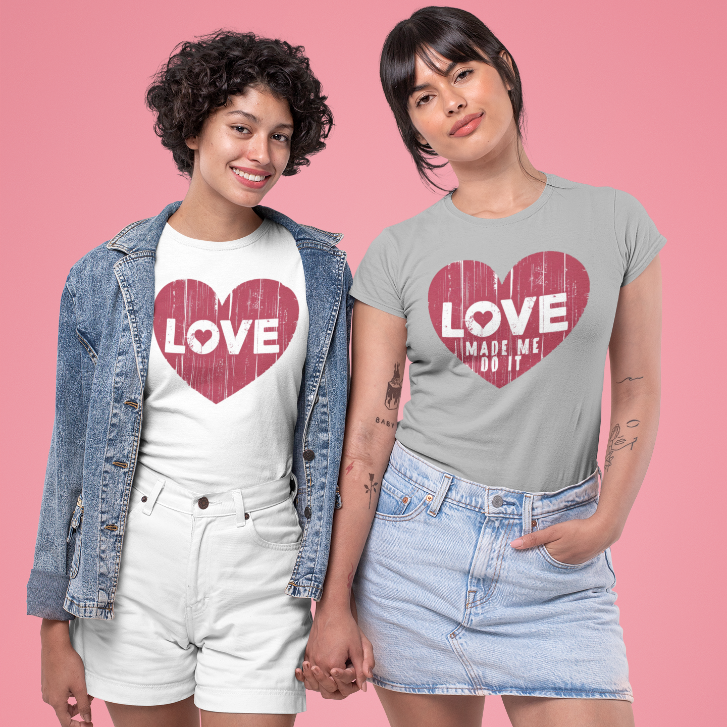 Love Made Me Do It T-Shirt - Vintage Distressed Heart Graphic Tee