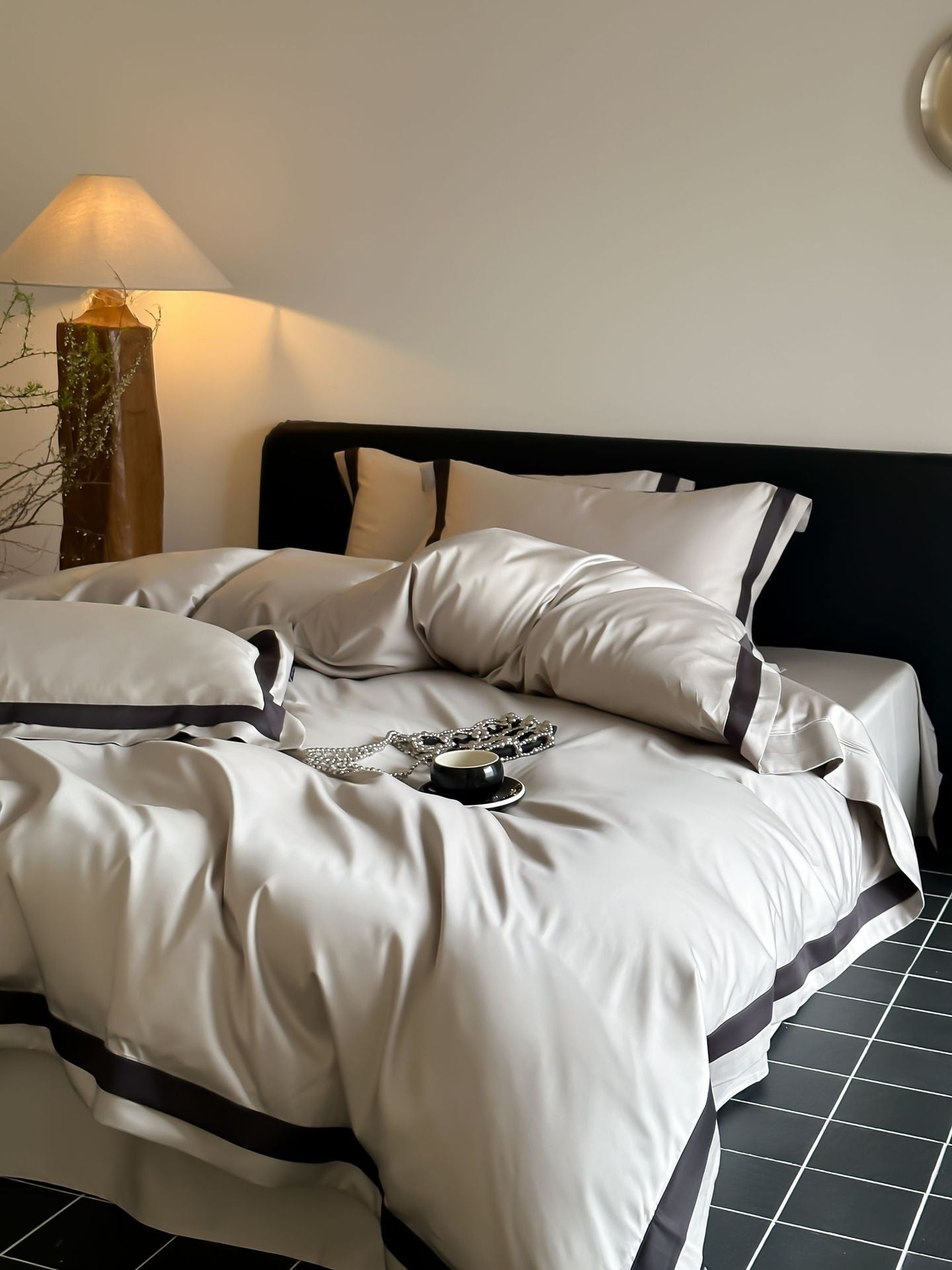 Luxury 100S Tencel-Cotton Blend Solid Color Bedding Set | 3CARATS