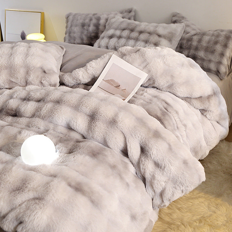 Luxury Soft Faux Rabbit Duvet Cover Set | 3CARATS