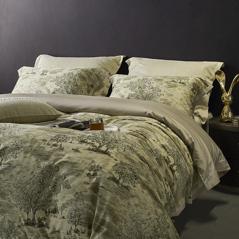 Luxury Vintage Style 160TC Long-Staple Cotton Bedding Set | 3CARATS