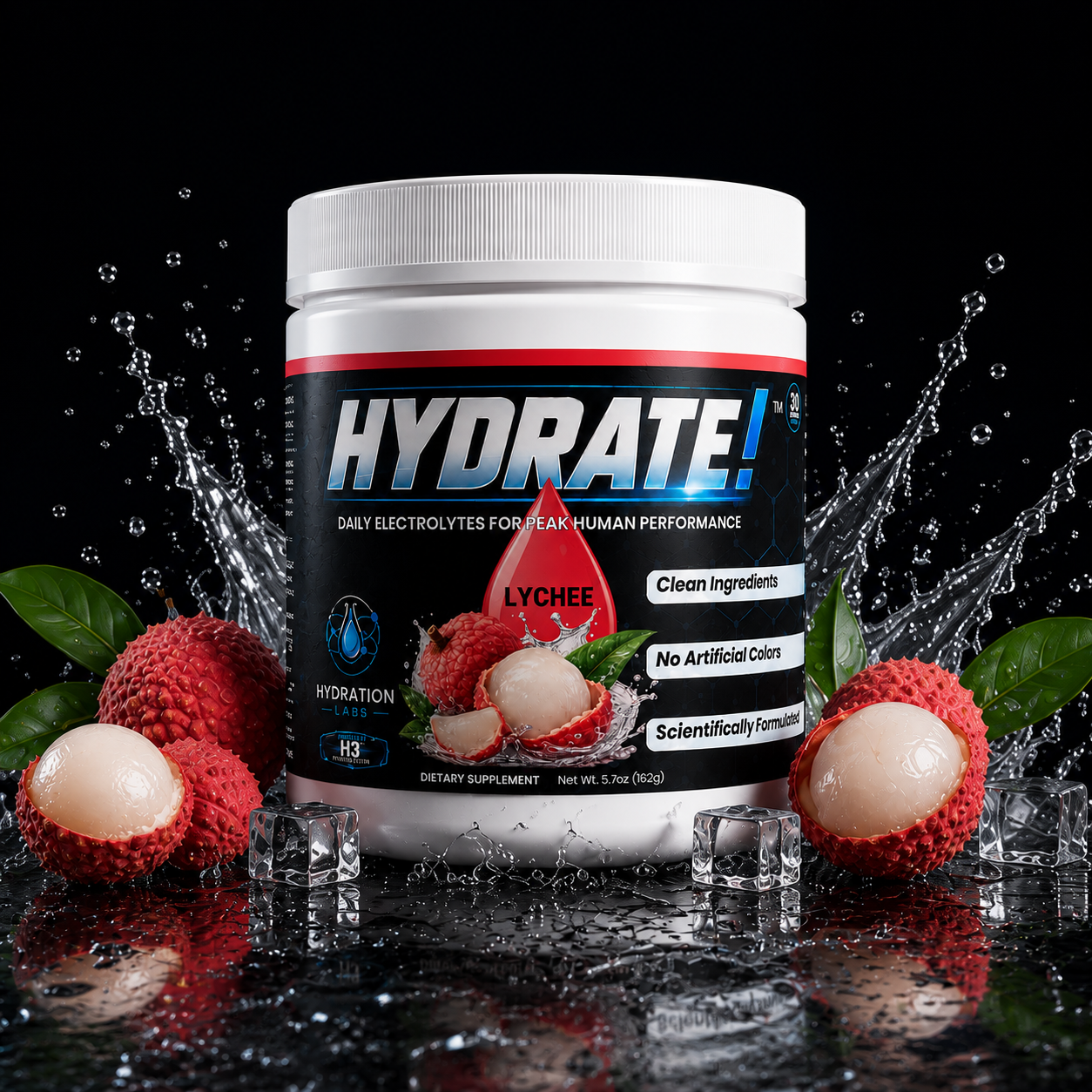 HYDRATE! (Lychee) Advanced Electrolyte Hydration Powder