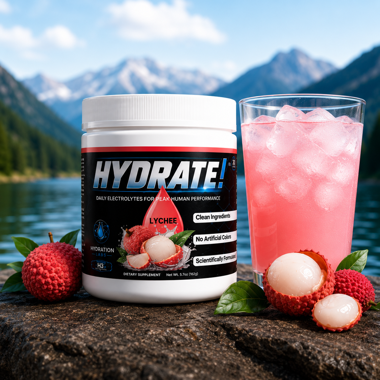 HYDRATE! (Lychee) Advanced Electrolyte Hydration Powder