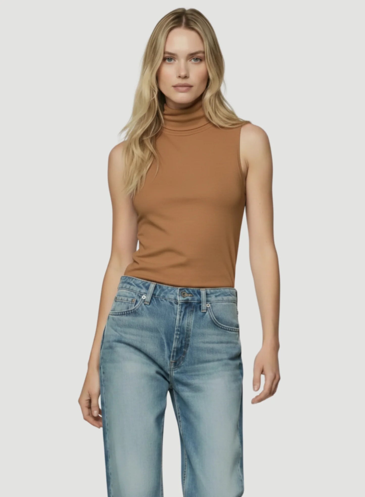 Soft Touch Sleeveless Turtleneck