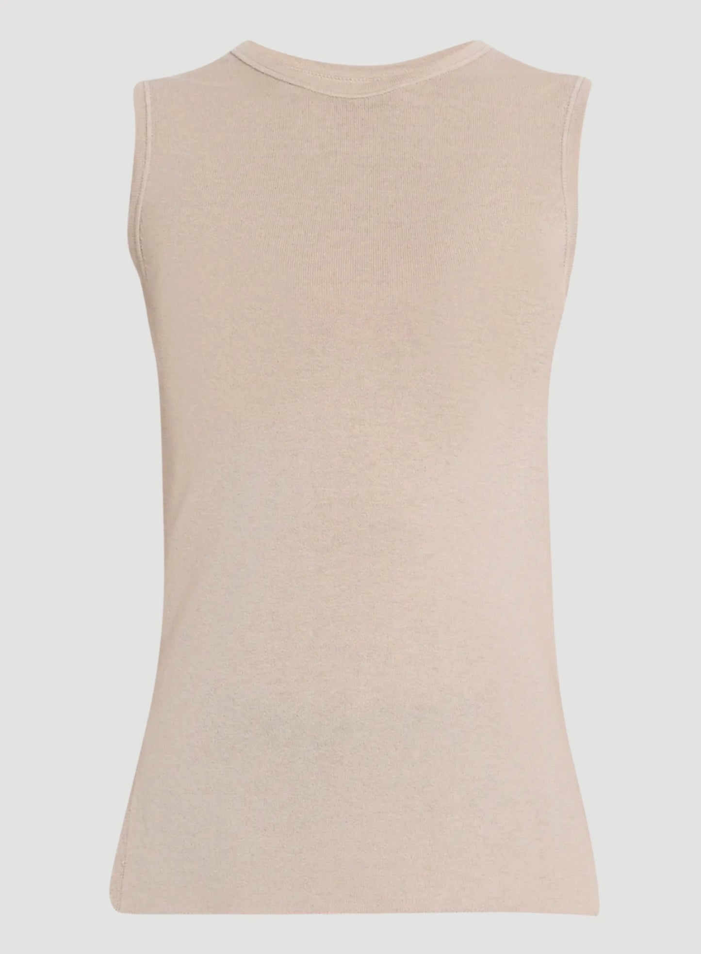 100% Machine Washable Cashmere Sleeveless Crewneck T-Shirt