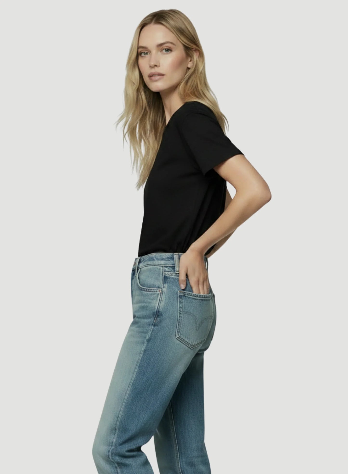 Lyocell Cotton Short Sleeve Semi Relaxed Crewneck T-Shirt