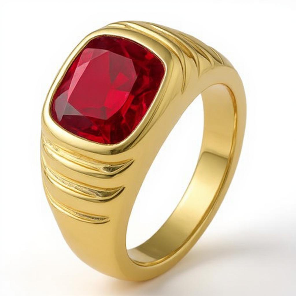 Never Forgotten Ring (For Men)<br>Cushion Cut • 12x10mm