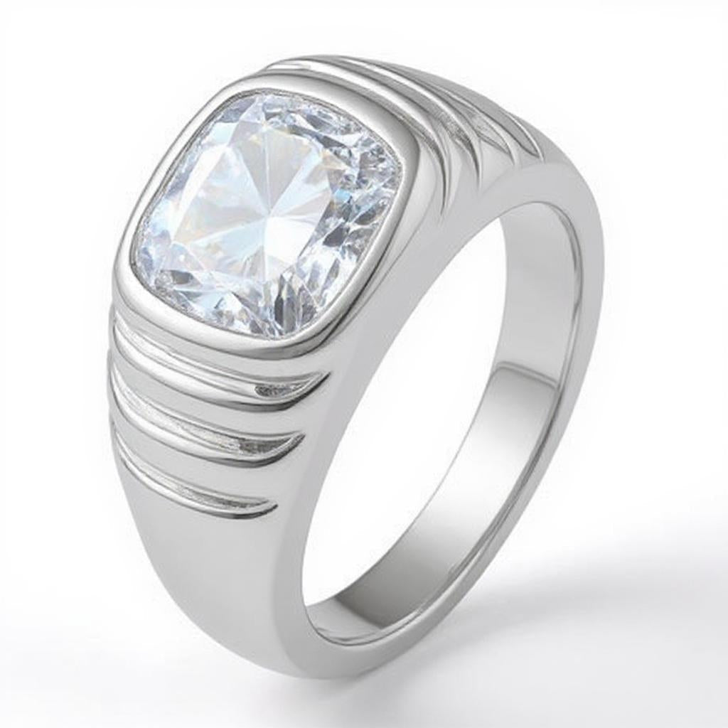 Never Forgotten Ring (For Men)<br>Cushion Cut • 12x10mm