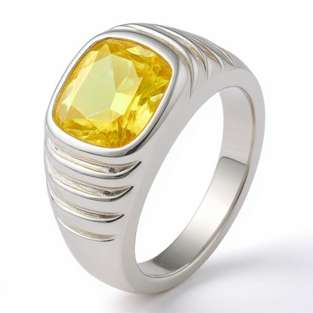 Never Forgotten Ring (For Men)<br>Cushion Cut • 12x10mm