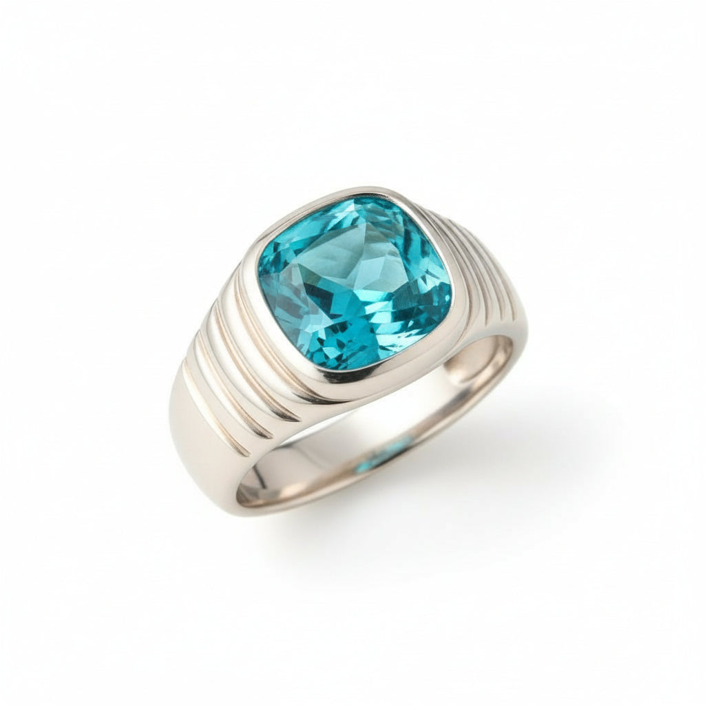 Never Forgotten Ring (For Men)<br>Cushion Cut • 12x10mm