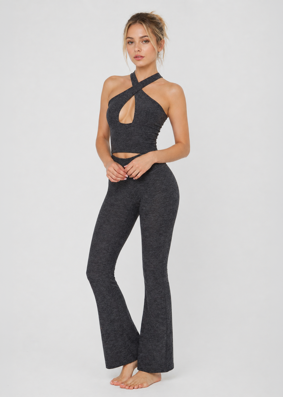 Soft Heather Jersey Flare Leggings