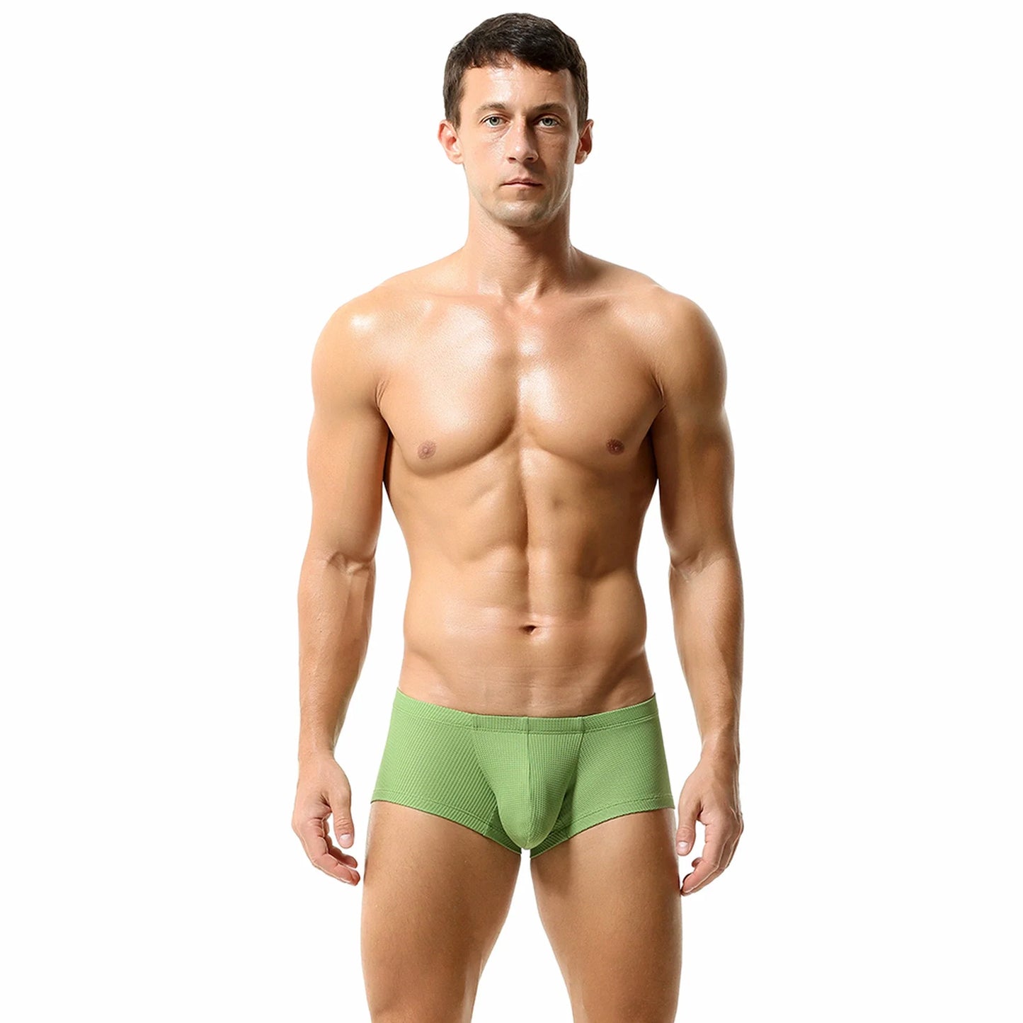Men’s Breathable Solid Color Boxer Briefs