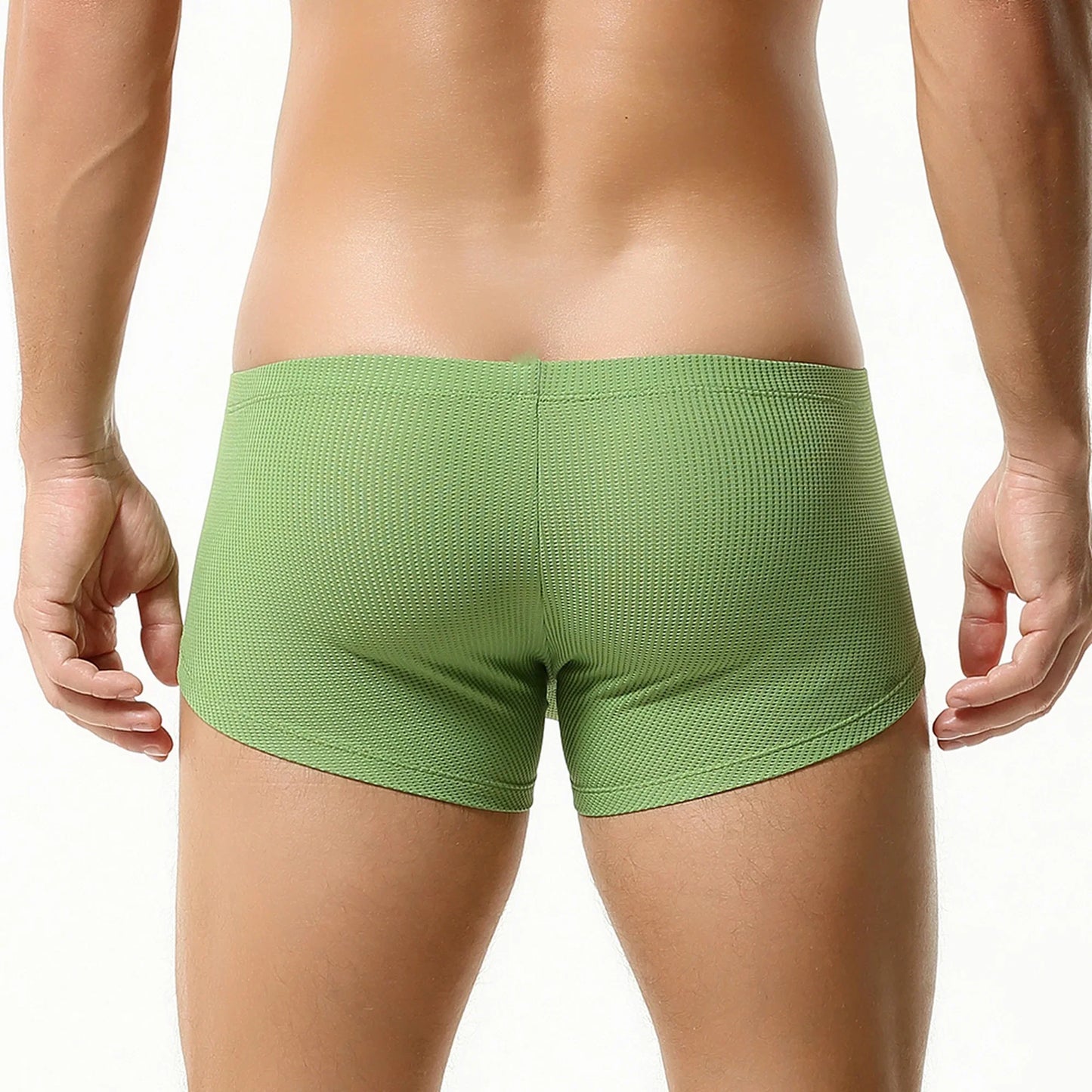 Men’s Breathable Solid Color Boxer Briefs