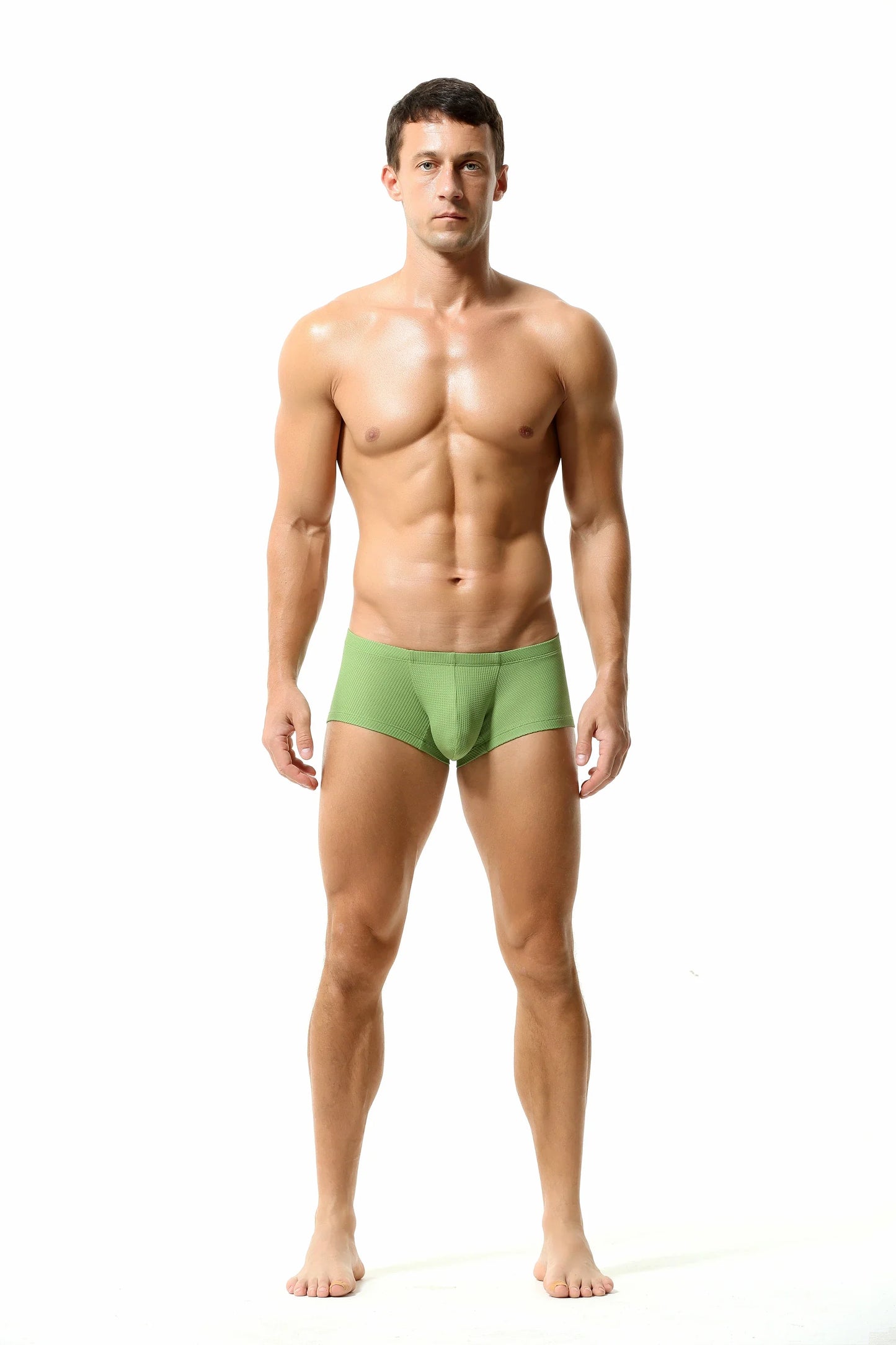 Men’s Breathable Solid Color Boxer Briefs