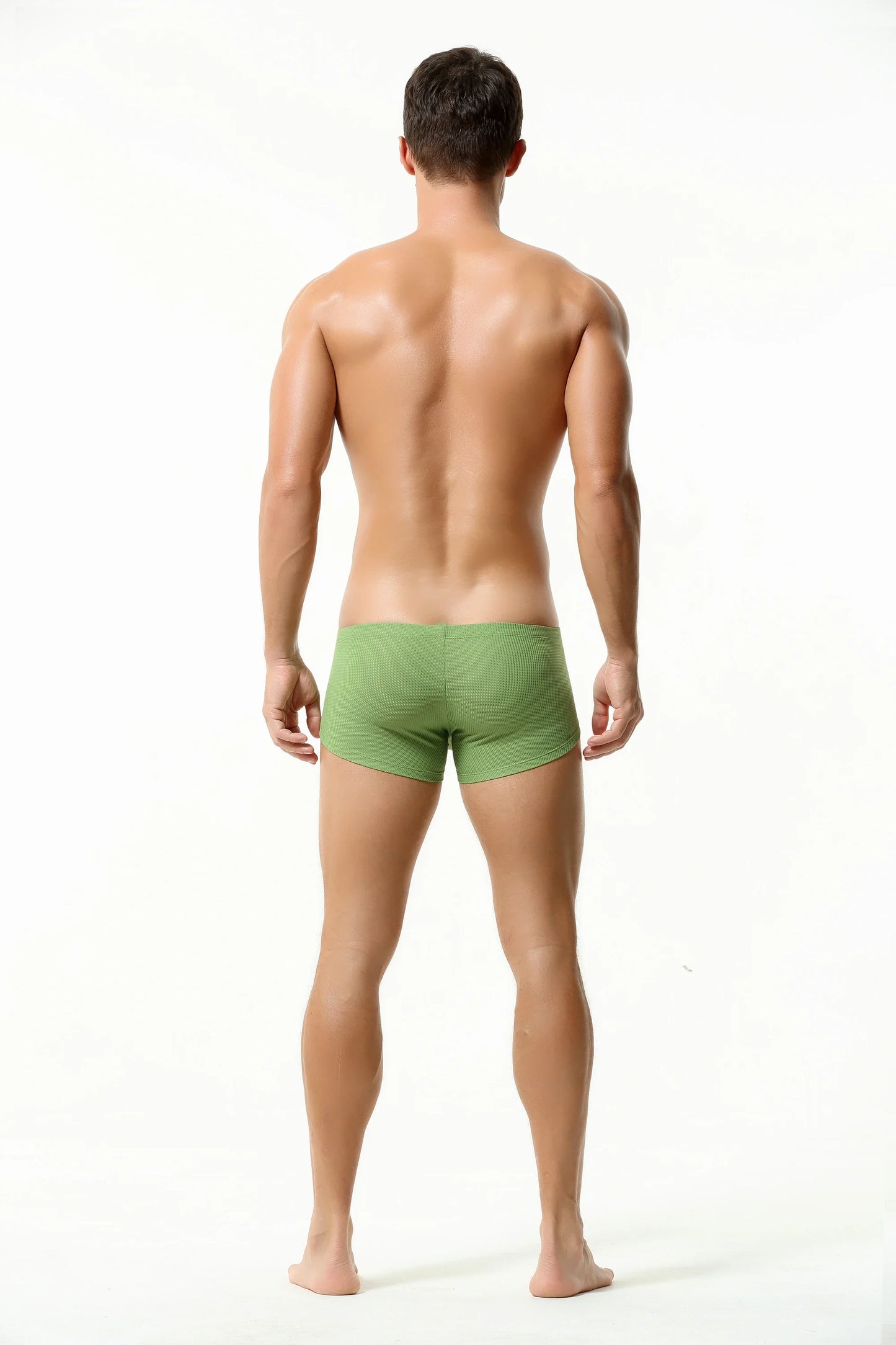 Men’s Breathable Solid Color Boxer Briefs