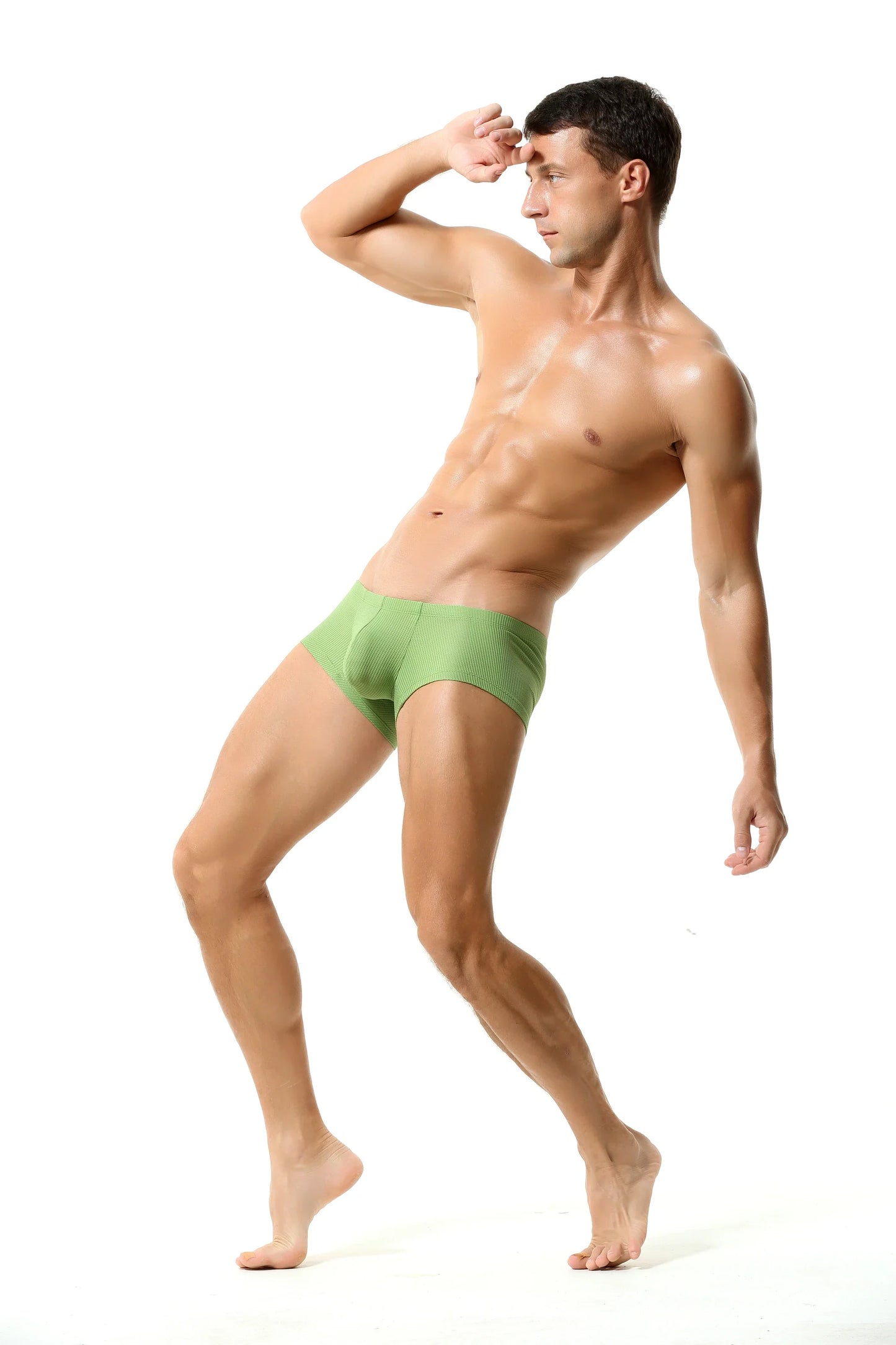 Men’s Breathable Solid Color Boxer Briefs