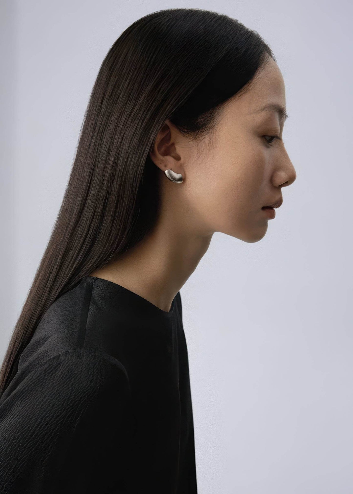 Modern Arc Earrings - Satin Finish Minimalist Jewelry,Unisex Style