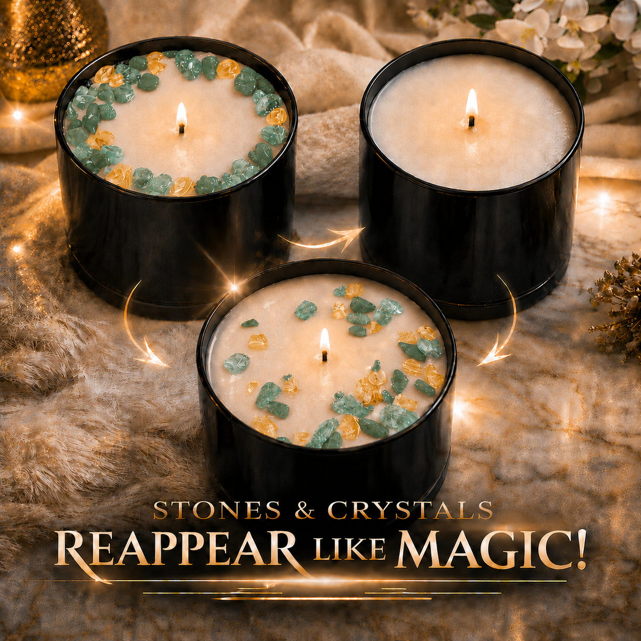 Gemini Zodiac Crystal Candle, 10oz