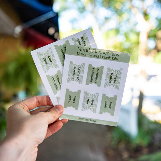 Leafy Luxe Planner Tabs  - Sticker Sheet