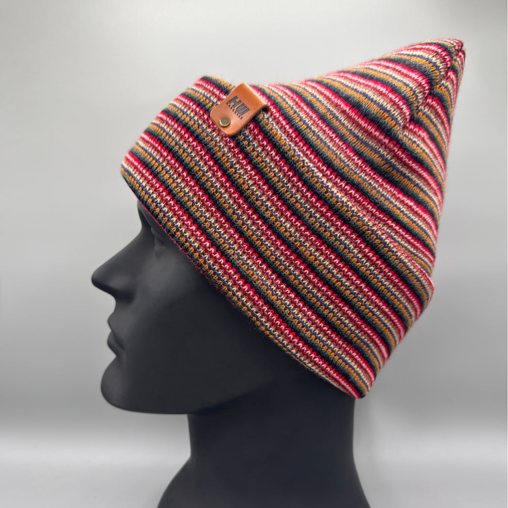 Traditional Cuffed Beanie, Multi Color Knit Winter Hat