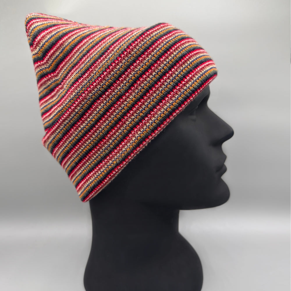 Traditional Cuffed Beanie, Multi Color Knit Winter Hat