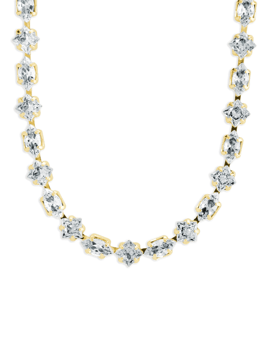 Kite Cut Tennis Necklace