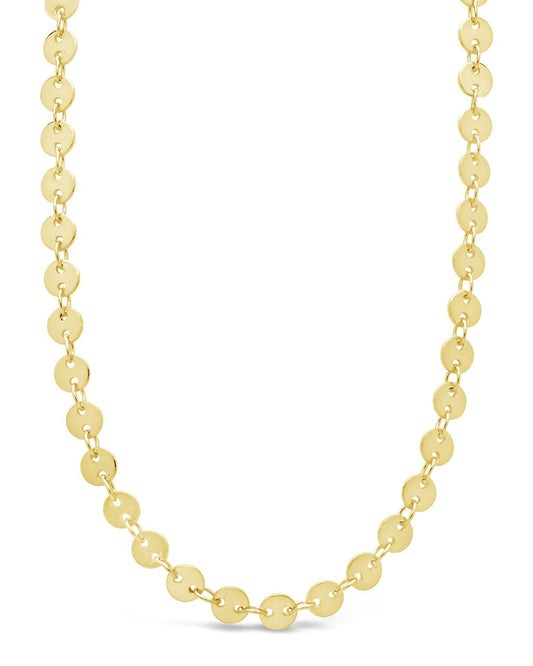 Mini Round Disk Chain Necklace