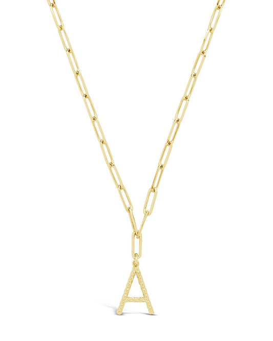 Braided Initial Pendant Necklace