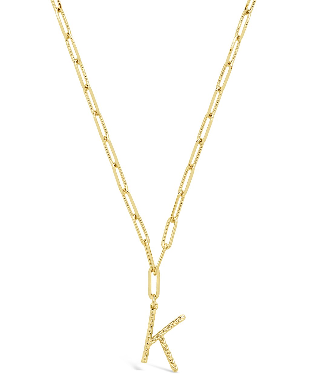 Braided Initial Pendant Necklace